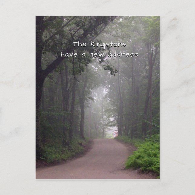 Wechseln zur neuen Länderadresse Ankündigungspostkarte (Vorderseite)