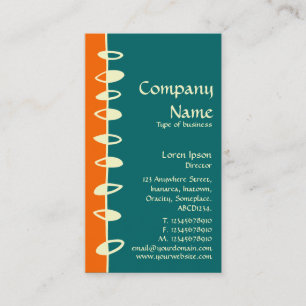 Wechselnde Blätter - Orange, Aquamarin und Creme Visitenkarte