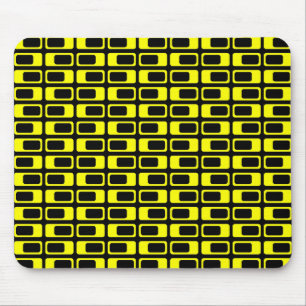 Wechselnde Rechtecke (Gelb mit Schwarz) Mousepad