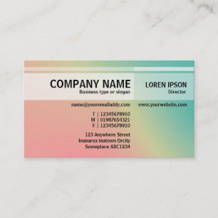 Wechselnde Töne - weiche Farbverläufe - Visitenkar Visitenkarte