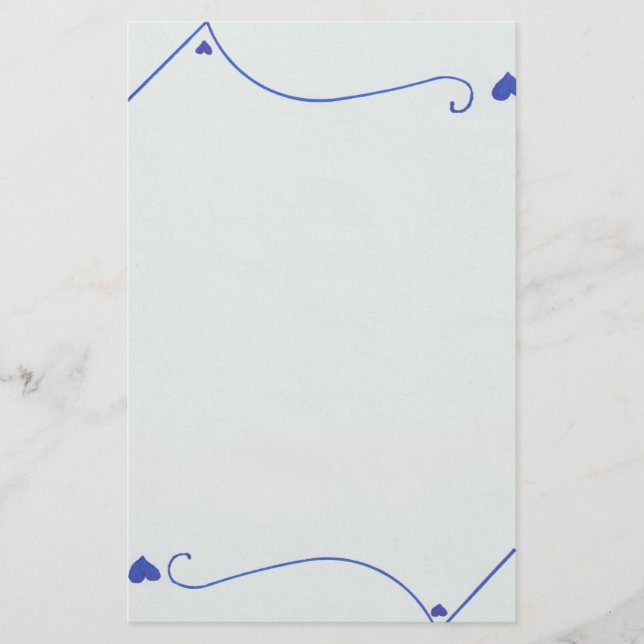 Wechselndes Herz-Spitzen-und Endergebnis Briefpapier (Vorderseite)