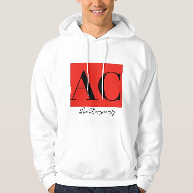 Wechselstrom-Kleidungs-Logo-und Motto-mit Kapuze Hoodie (Vorderseite)