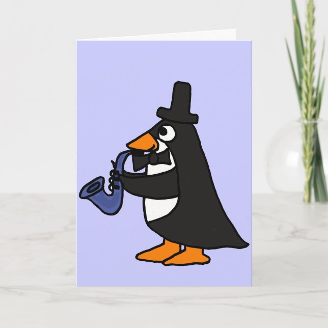 WECHSELSTROM, Pinguin in einem Smoking, welches Karte (Vorderseite)