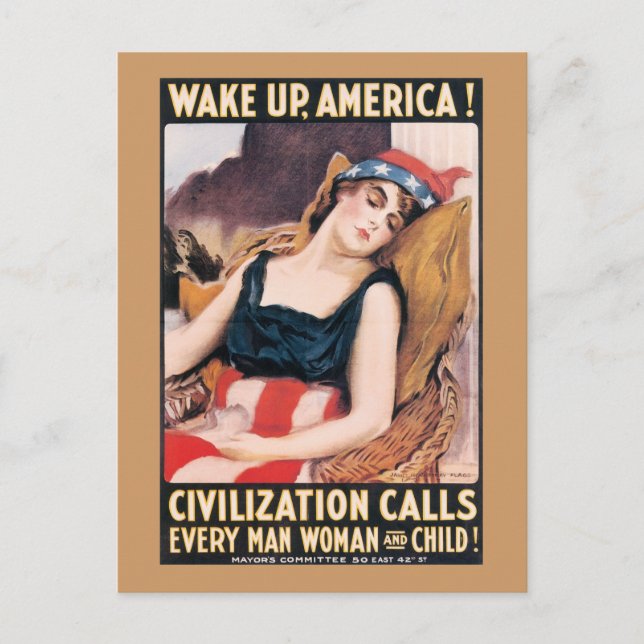 Weck America WWI Poster Postkarte (Vorderseite)