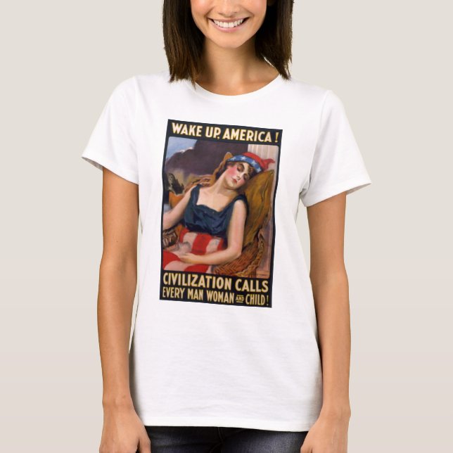 Weck auf, Amerika! T-Shirt (Vorderseite)