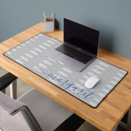 Weck auf. Bete! Hustle. grau Personalisiert Schreibtischunterlage