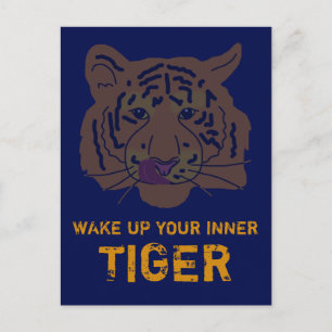 Weck dein Inner Tiger Inspiration hoch Postkarte