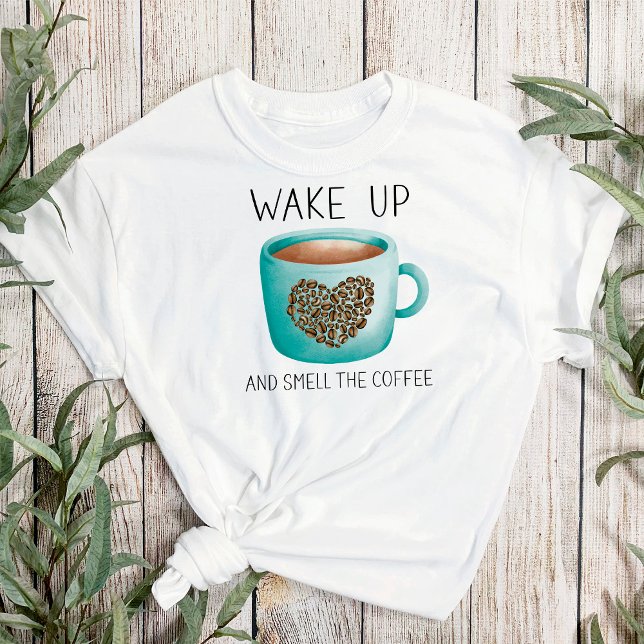 Weck den Geruch des Kaffees auf - Wasserfarben-Kaf T-Shirt (Von Creator hochgeladen)