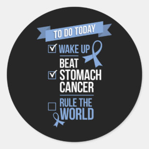 Weck der "Beat Stomach Cancer Rule the World 1" Runder Aufkleber