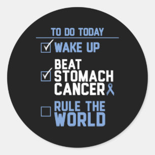 Weck der weltweiten Beat Stomach Cancer Rule Runder Aufkleber