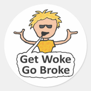 Weck Go Broke Runder Aufkleber