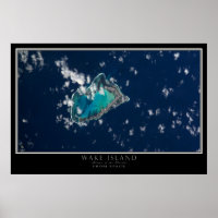 Weck Island Satellite Poster Karte