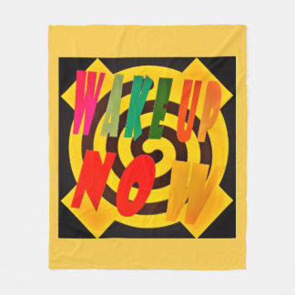 WECK JETZT SAND FARBIERT DESIGN MIT ROT SCHWARZ FLEECEDECKE