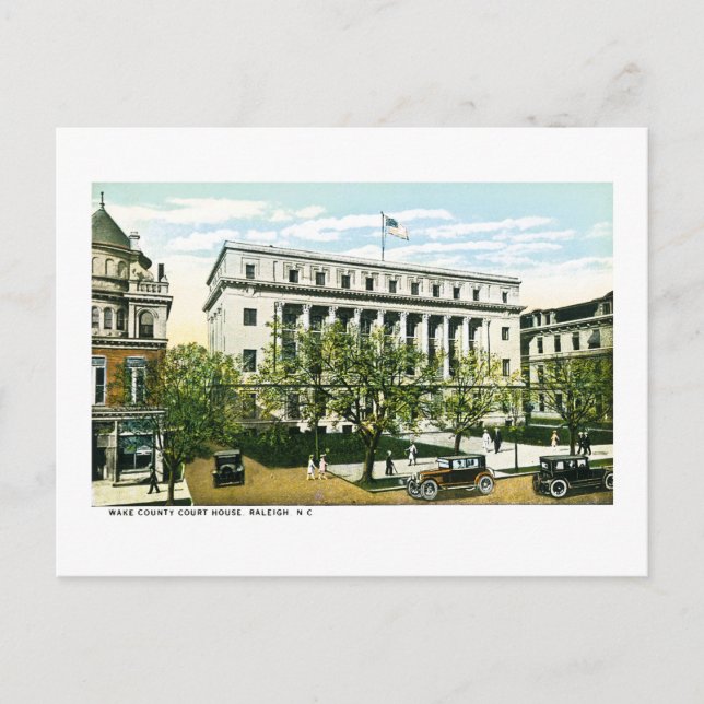 Weck Landkreis Courthouse, Raleigh North Carolina Postkarte (Vorderseite)