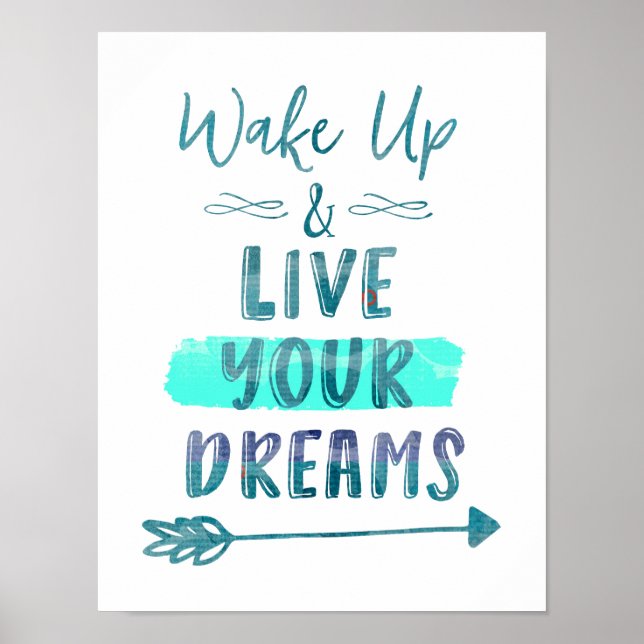 Weck: Live your Dreams Quote Poster (Vorne)