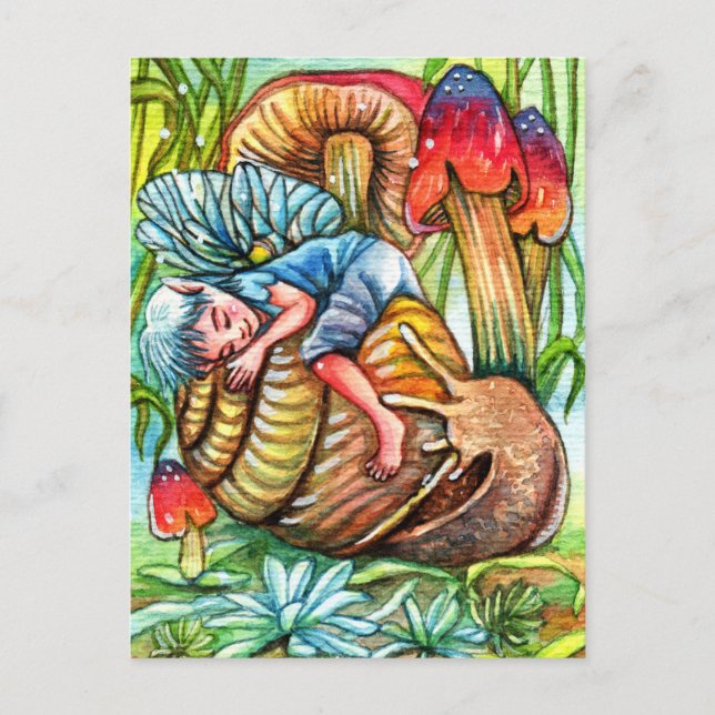 Weck mich nicht auf postkarte (Vorderseite)