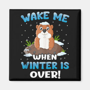 Weck mich, wenn der Winter vorbei ist Lustiger Wal Magnet