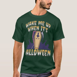 Weck mir auf, wenn es Halloween Premium-T - Shirt
