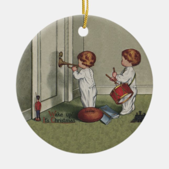 Weck seine niedliche Weihnachtsbilder Keramik Ornament (Vorne)