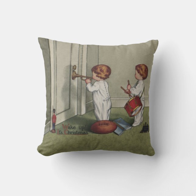 Weck seine niedliche Weihnachtsbilder Kissen (Vorderseite)