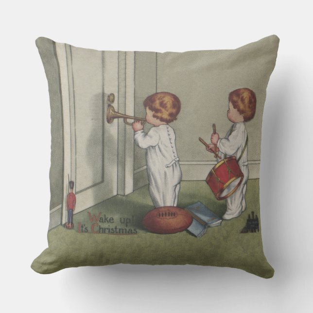 Weck seine niedliche Weihnachtsbilder Kissen (Vorderseite)