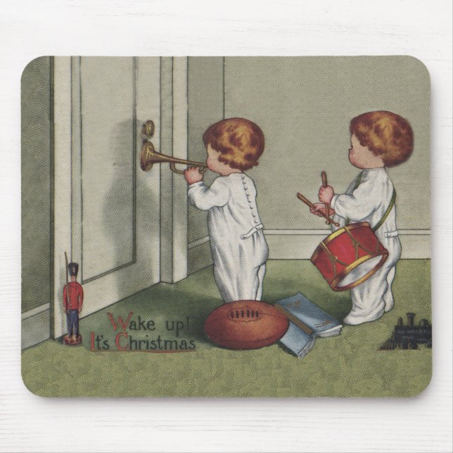 Weck seine niedliche Weihnachtsbilder Mousepad (Vorne)