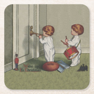 Weck seine niedliche Weihnachtsbilder Rechteckiger Pappuntersetzer