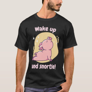 Weck und schnortelle Retro Niedliches Schwein vorh T-Shirt