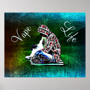 Weck- und Vape-Vaping-Rauchplakat Poster