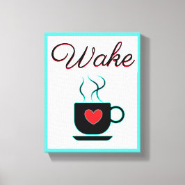Weck-Unterschrift für Küche, Kaffee, Aquamarin, ro Leinwanddruck