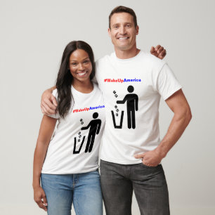Weck Up America, lustiges Anti Trump Dump Shirt