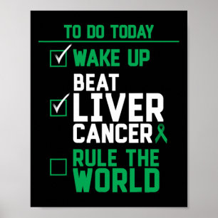 Weck-Up-Beat-Leberkrebs-Regel auf der Welt Poster