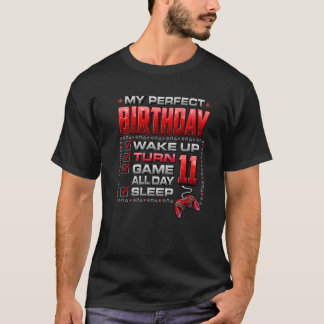 Weck Up Turn 11 Game All Day Gamer 11. Geburtstag T-Shirt