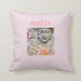 Wecken Sie Glücks-Buddha-Aquarell-Kunst-Kissen Kissen