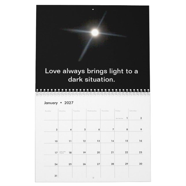 Wecken Sie Kalender (Jan 2027)