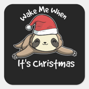 Wecken Sie mich herauf, wenn es Quadratischer Aufkleber