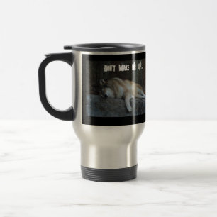 Wecken Sie mich nicht herauf Wolf-Reise-Tasse Reisebecher