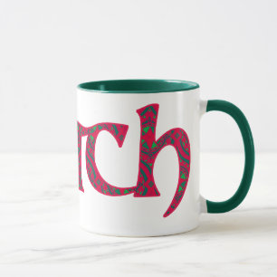 Wecker-Kaffee-Tasse Waliser Cwtch: Rotes grünes Tasse