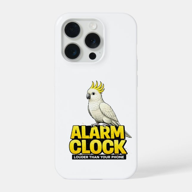 Wecker Kakadu iPhone Hülle (Rückseite)