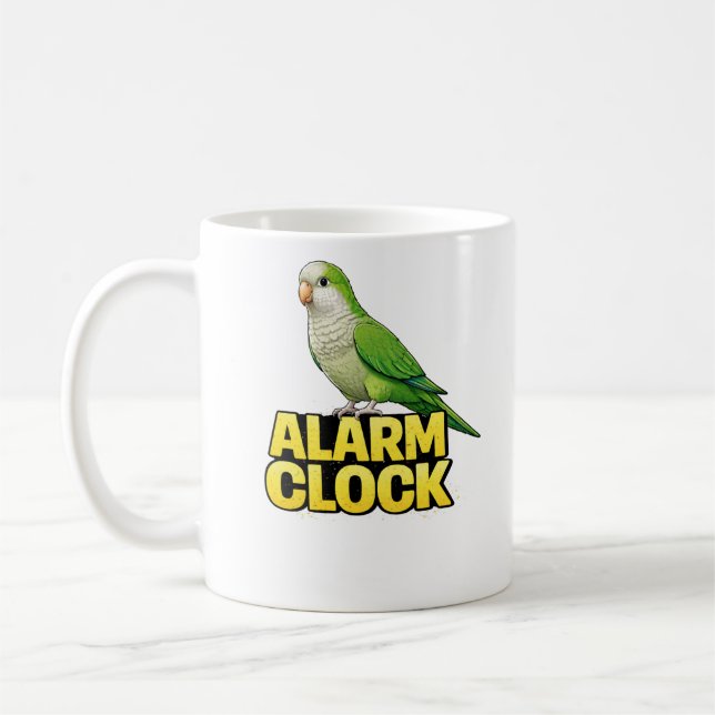 Wecker Quakerpapagei Kaffeetasse (Links)