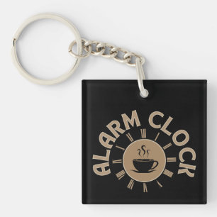 WECKER RETRO KAFFEELIEBHABER MORGEN SCHLÜSSELANHÄNGER