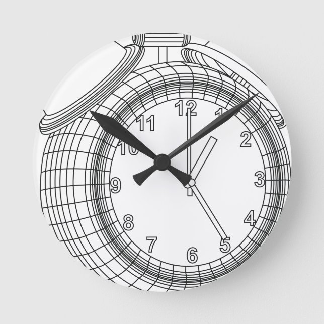 Wecker Runde Wanduhr (Vorderseite)