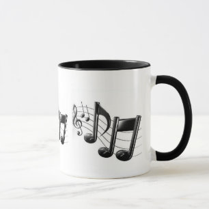 Wecker-Tasse mit musikalischen Anmerkungen Tasse