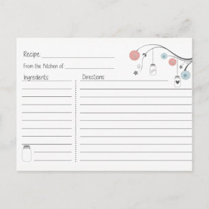 Weckglas-Baum-Rezept-Karte Einladungspostkarte