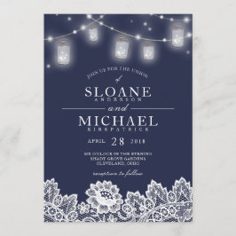 Weckglas-Schnur beleuchtet Einladung