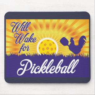 "Weckt für Pickleball" Mausunterlage Mousepad