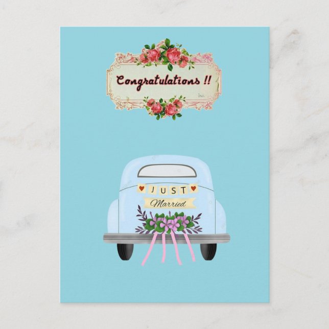 WEDD CARDS CONGRUTATION POSTKARTE (Vorderseite)