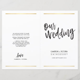 WEDD CEREMONY PROGRAMM Einfach handhabter Typ