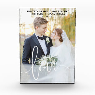 WEDD CUSTOM FOTO KEEPSAKE LIEBE SKRIPT ÜBERLAY
