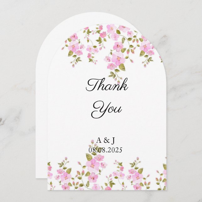 WEDD FLORAL DANK DEINER KARTE (Vorne/Hinten)